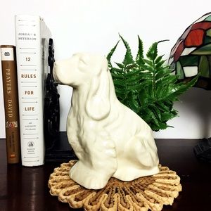 Vintage Ceramic Dog Planter Vase